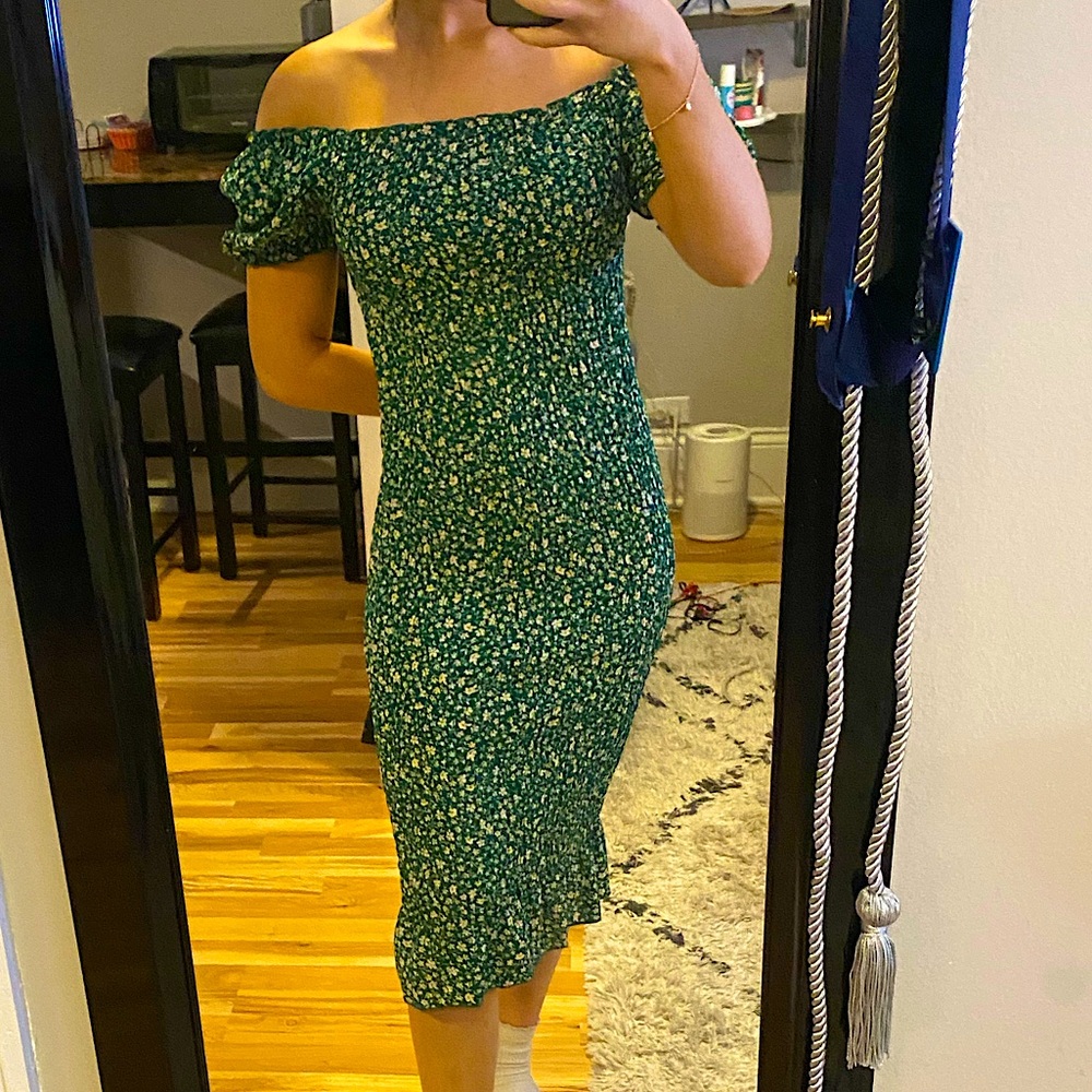 Flowered Off shoulder dress